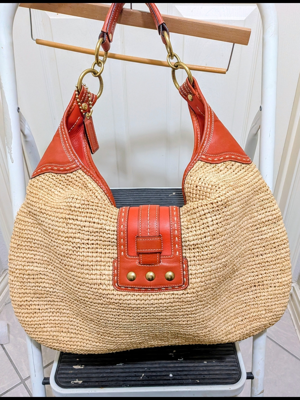 Coach Bleeker Millie Large Straw Hobo Handbag - Picture 3 of 10